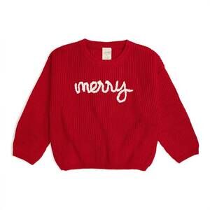 NEW SWEET WINK kid's merry yarn knit sweater in red